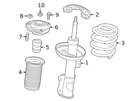 Struts & Components for 2019 Chevrolet Volt #0