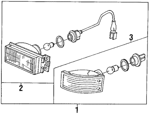 Park & Signal Lamps for 1988 Acura Integra #0