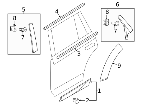 Exterior Trim - Rear Door for 2025 Volvo XC60 #0