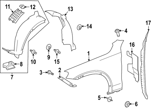 Fender & Components for 2021 Mercedes-Benz GLC 43 AMG® #1