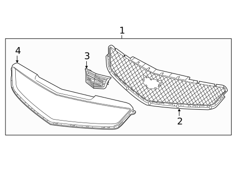 Grille & Components for 2017 Cadillac ATS #2