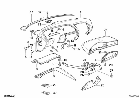 Instrument Carrier / Mounting Parts for 1992 BMW 850Ci #0