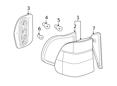 Tail Lamps for 2003 BMW 525i #1