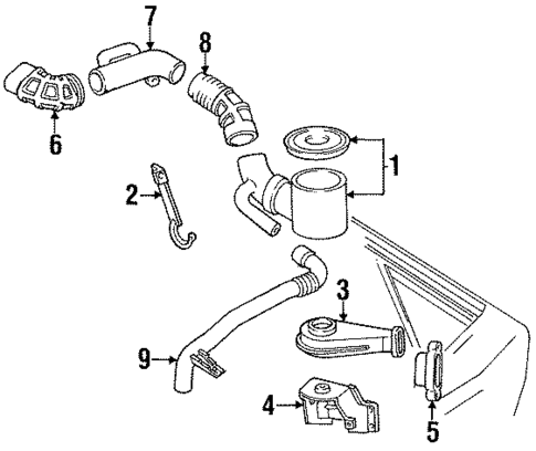 Air Intake for 1991 Chevrolet Lumina #0