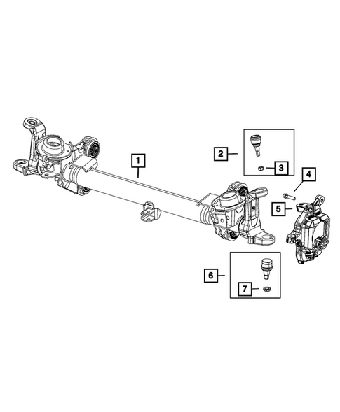 Front Axle: Housing, Differential and Vent for 2026 Ram 3500 #2