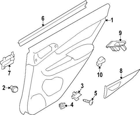 Interior Trim - Rear Door for 2022 Subaru WRX #0