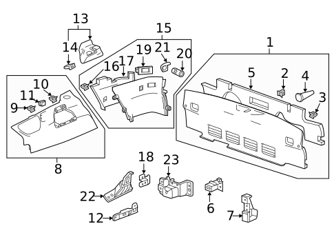 Interior Trim - Rear Body for 2014 Chevrolet Corvette #1