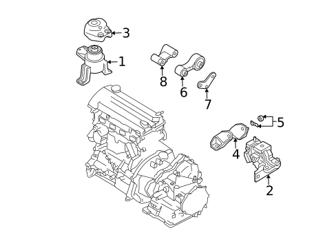 Engine & Trans Mounting for 2005 Mazda 6 #1