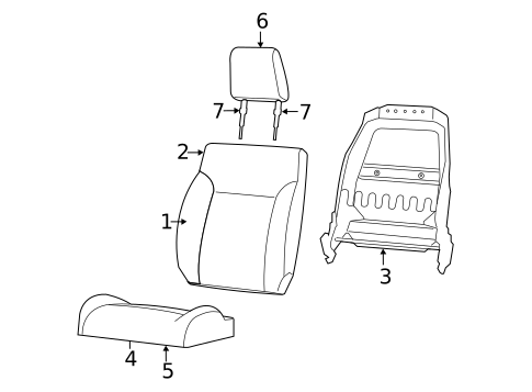 Front Seat Components for 2012 Jeep Liberty #2