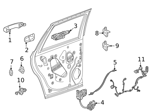 Rear Door for 2023 Cadillac Escalade #2