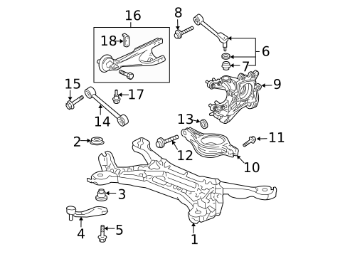 Rear Suspension for 2005 Honda Odyssey #0