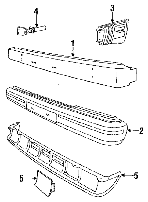 Bumper & Components - Front for 1985 Volvo 760 #0