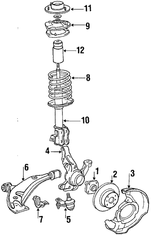 Front Suspension for 1989 Toyota Tercel #0