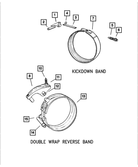 Bands, Reverse and Kickdown for 2001 Dodge Dakota #1
