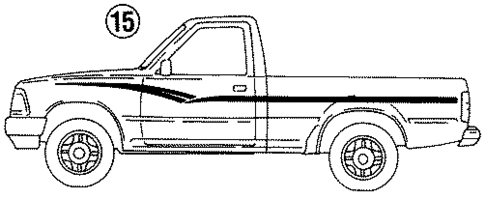 Stripe Tape for 1991 Toyota Pickup #3