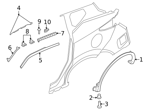 Exterior Trim - Quarter Panel for 2016 Nissan Murano #0