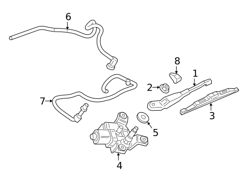Wiper & Washer Components for 2022 Cadillac XT4 #1