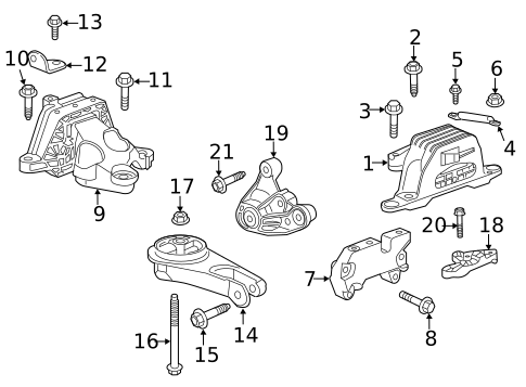 Engine & Trans Mounting for 2022 Buick Envision #1
