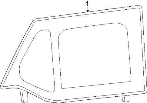 Glass - Rear Door for 2021 Jeep Wrangler #1