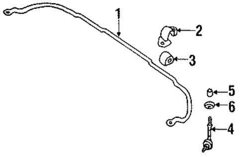 Stabilizer Bar & Components for 1995 Nissan Altima #0
