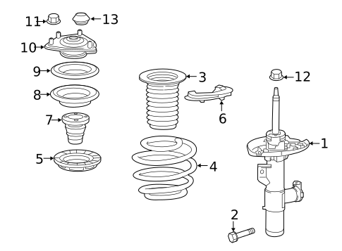 Struts & Components for 2019 Honda Civic #0