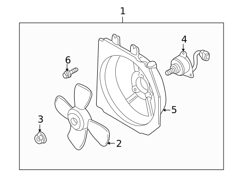 Condenser Fan for 2000 Mazda Protege #1