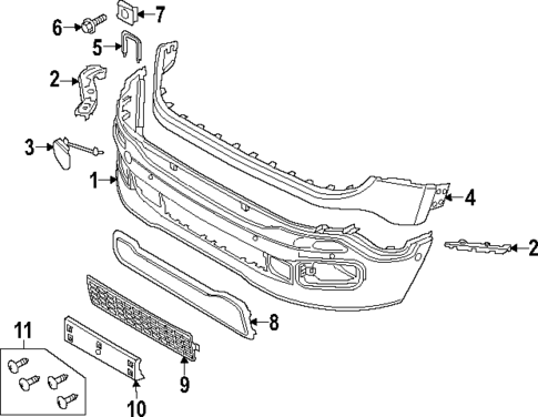 Bumper & Components - Front for 2018 Jeep Renegade #3