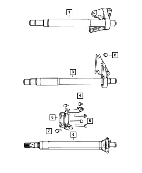 Front Axle Drive Shafts for 2013 Dodge Journey #1