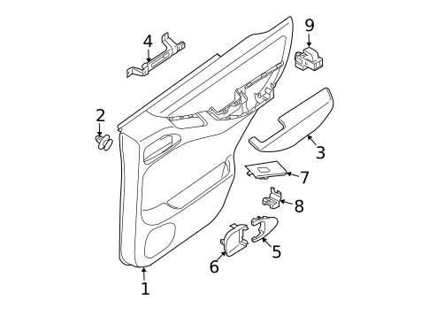 Interior Trim - Rear Door for 2017 Nissan Frontier #0