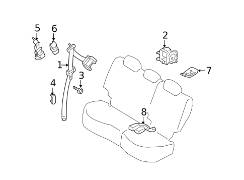 Seat Belt for 2009 Nissan Murano #0