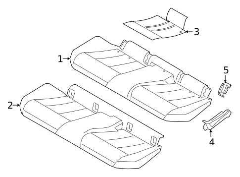 Rear Seat Components for 2025 BMW 330i #1