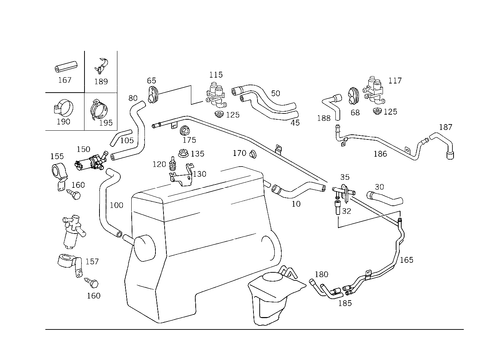 Heating Water Connection for 1998 Mercedes-Benz C280 #0