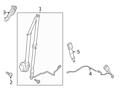 Rear Seat Belts for 2017 Ford Focus #1