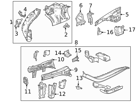 Brackets, Flanges & Hangers for 2024 Chevrolet Trailblazer #0