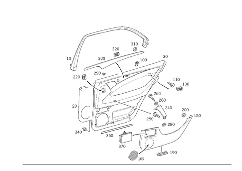 Door Paneling for 1999 Mercedes-Benz E430 #2
