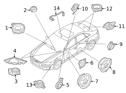 Antenna & Radio for 2019 Audi A4 Quattro #0