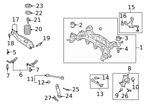 Rear Suspension for 2010 Hyundai Veracruz #2