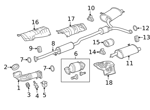 Exhaust Components for 2015 Honda Crosstour #0