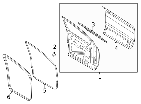 Door & Components for 2016 Ford Escape #1