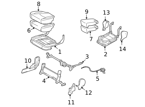 Rear Seat Components for 2007 Lexus RX350 #2