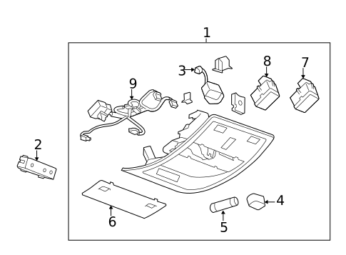Overhead Console for 2008 Chevrolet Silverado 1500 #1