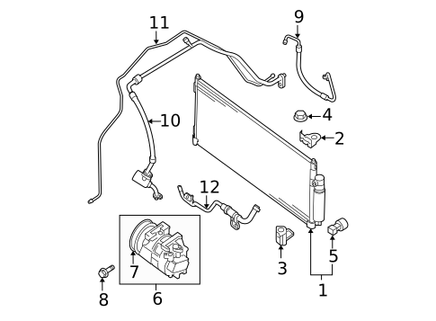 Condenser, Compressor & Lines for 2012 Nissan Sentra #0