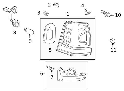 Tail Lamps for 2008 Toyota Land Cruiser #0