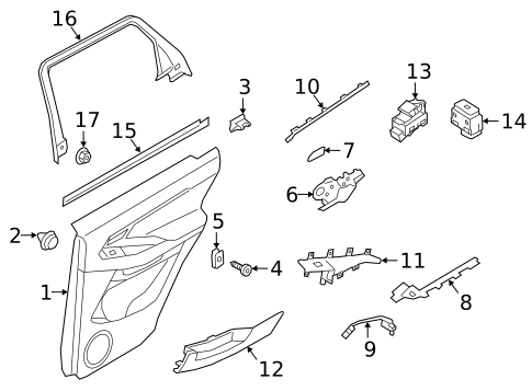 Rear Door for 2023 Land Rover Range Rover Evoque #2