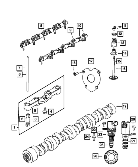 Camshaft and Valve for 2014 Ram 3500 #0