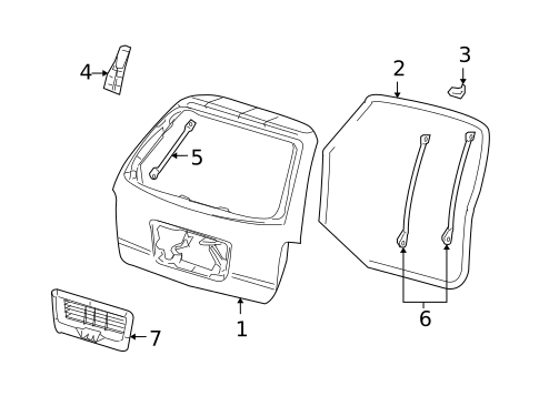 Liftgate for 2005 Ford Freestar #0