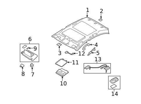 Interior Trim - Roof for 2008 INFINITI G35 #0