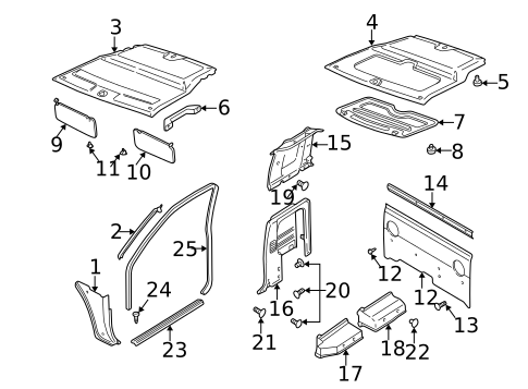 Interior Trim - Cab for 2003 Nissan Frontier #0