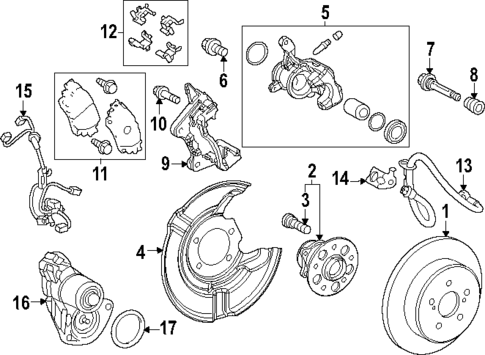 Rear Brakes for 2025 Toyota Corolla #1