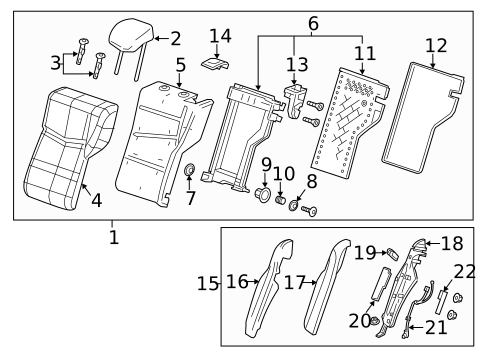 Rear Seat Components for 2025 Cadillac CT4 #7